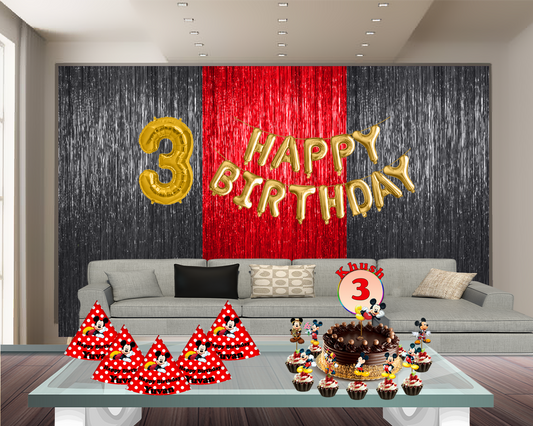Mickey Mouse Themed Birthday Party Decoration Kit - Premium-B