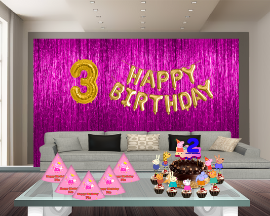 Peppa Pig Themed Birthday Party Decoration Kit - Premium-B